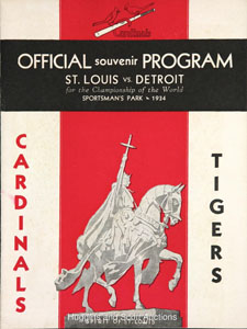 1934 St. Louis World Series Program